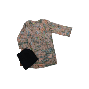 شومیز شلوار کوتاه  برگ