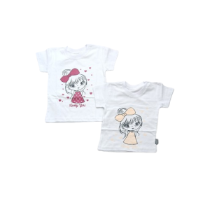 تیشرت شلوارک قلب پاپیون