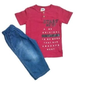 تیشرت با  شلوارک لی TGH