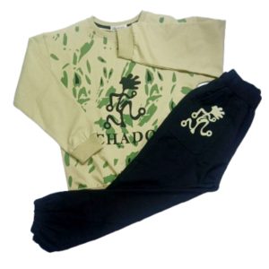 بلوز و شلوار پسرانه جیب دار نخی