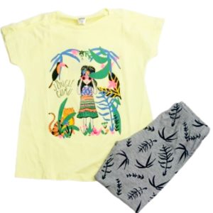 تیشرت شلوار کوتاه دختر جنگل