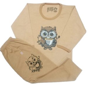 بلوز شلوار جغد نسکافه ای